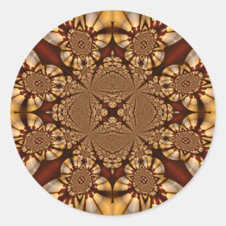 Cathedral Stained Glass Windows White Candles Classic Round Sticker