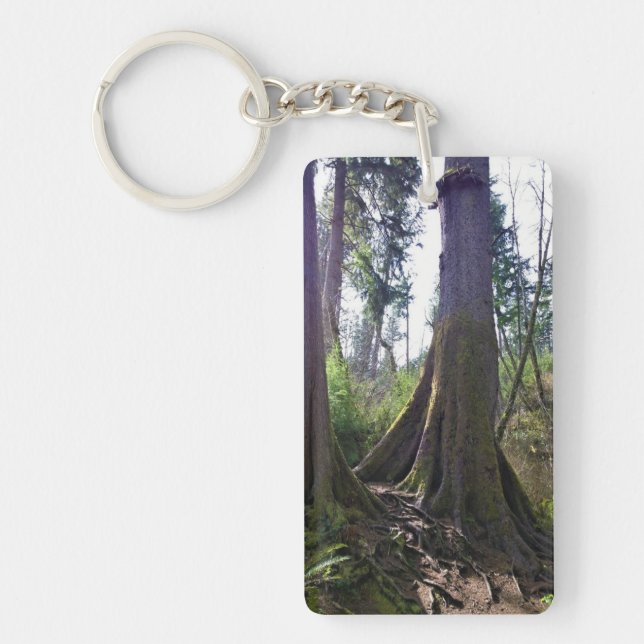 Cathedral Tree, Astoria, Oregon Key Ring (Front)