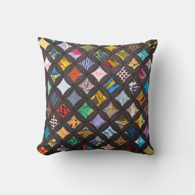 Cathedral window quilt cushion (Front)