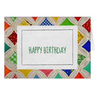 Cathedral Window quilt pattern for birthday