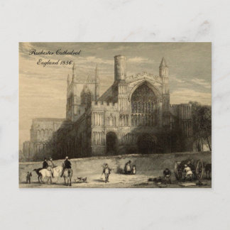 Cathedrals of England Series: Rochester 1836 Postcard