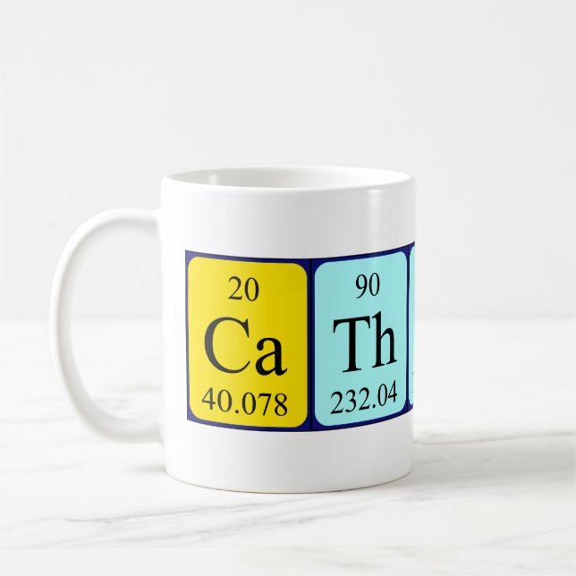 Catherin periodic table name mug (Left)