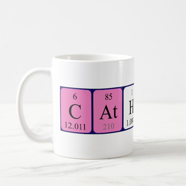 Catherin periodic table name mug (Left)
