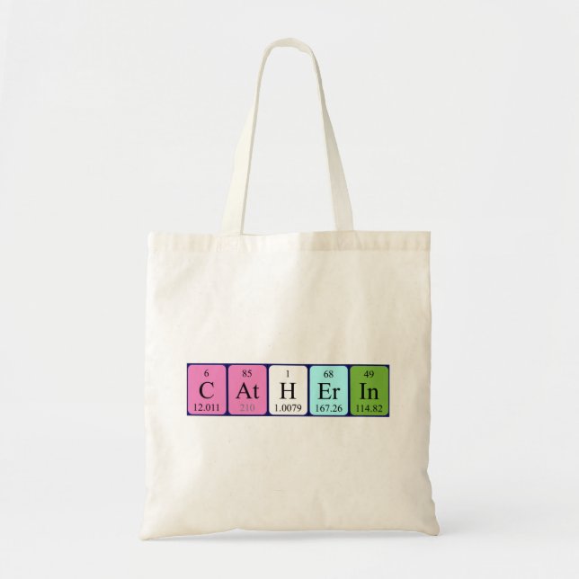 Catherin periodic table name tote bag (Front)
