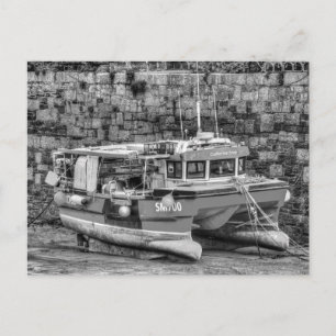 Catherine Anne Fishing Boat Newquay Harbour Holiday Postcard