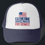 Catherine Cortez Masto for Senate Nevada Election Trucker Hat<br><div class="desc">Catherine Cortez Masto for U.S. Senate. A Nevada Democrat political hat with the American flag in red,  white,  and blue. Vote for Cortez-Masto for Senator in the 2022 midterm election.</div>