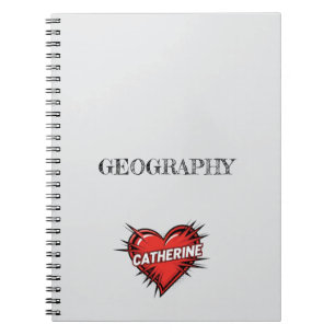 Catherine Heart Grey Notebook
