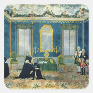 Catherine II recalling Chancellor Alexey Square Sticker