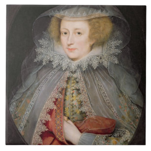Catherine Killigrew, Lady Jermyn, 1614 (oil on pan Tile