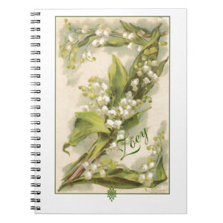 Catherine Klein Flower Alphabet Z Lily of Valley Spiral Notebook