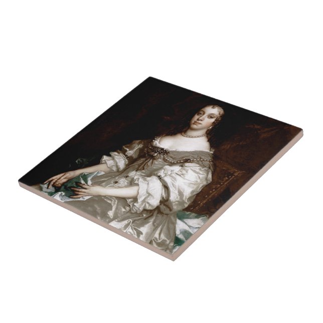 Catherine of Braganza by Sir Peter Lely Tile (Side)