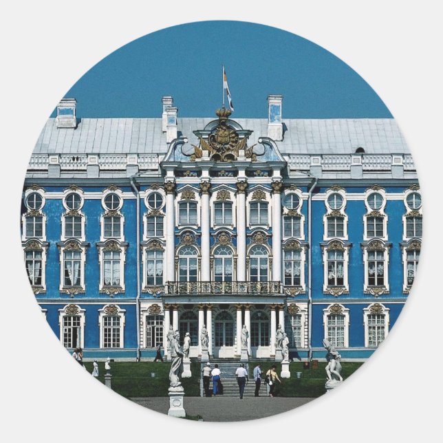 Catherine Palace at Pushkin, Saint Petersburg, Rus Classic Round Sticker (Front)