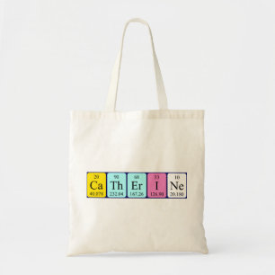 Catherine periodic table name tote bag