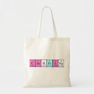 Catherine periodic table name tote bag