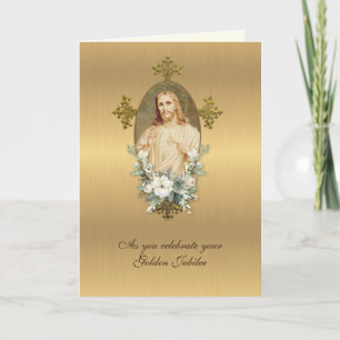 Catholic 50th Wedding Jubilee Anniversary Jesus Card