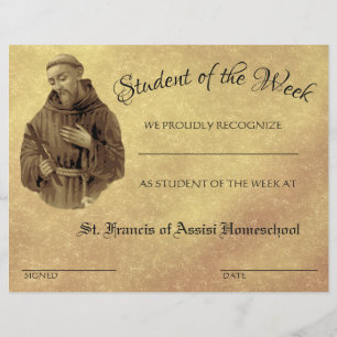 Catholic Achievement Award School Certificate Flyer