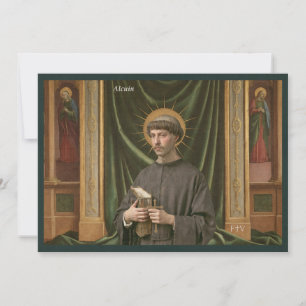 Catholic Art Postcard Saint Alcuin