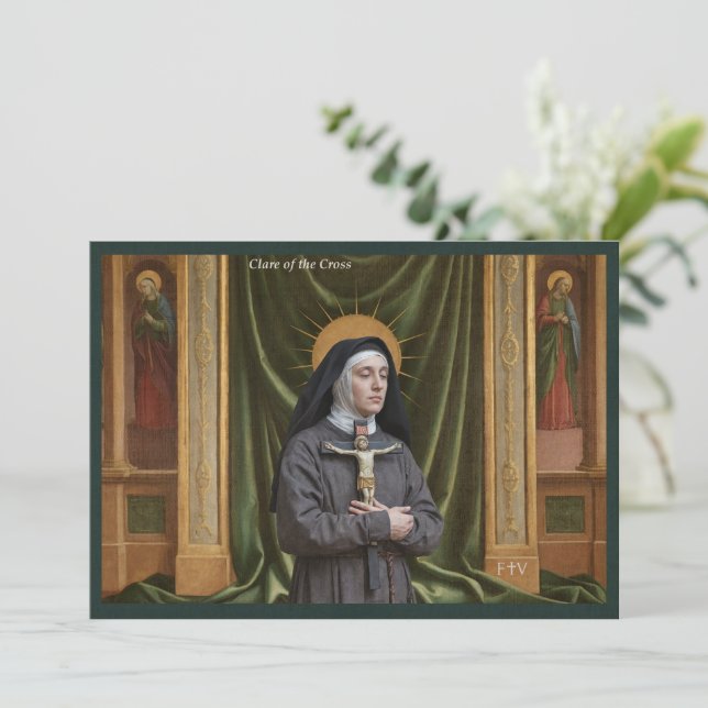 Catholic Art Postcard | Saint Clare of Montefalco (Standing Front)