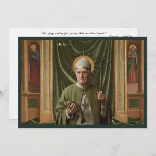Catholic Art Postcard Saint Ulrich of Augsburg