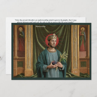 Catholic Art Postcard | Saint Wenceslaus