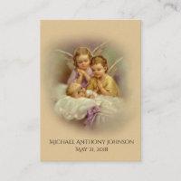 Catholic Baby Baptismal Remembrance Holy Card