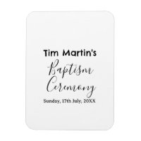Catholic baptism ceremony name date simple minimal