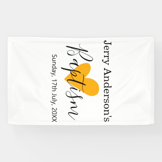 Catholic baptism kids modern simple QR minimal Banner (Horizontal)