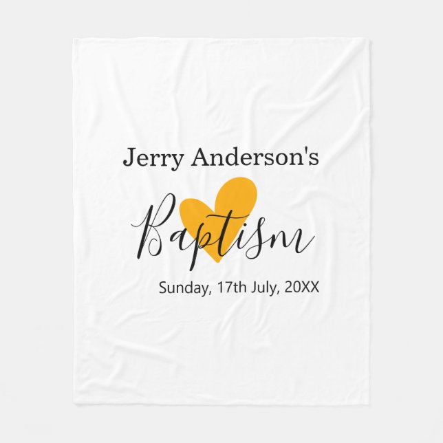 Catholic baptism kids modern simple QR minimal Fleece Blanket (Front)
