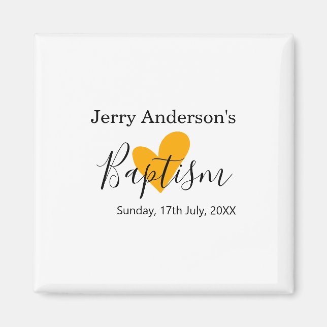 Catholic baptism kids modern simple QR minimal Magnet (Front)
