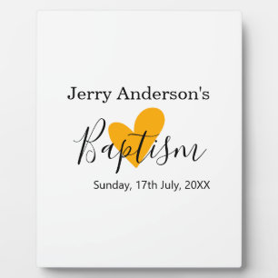 Catholic baptism kids modern simple QR minimal Plaque