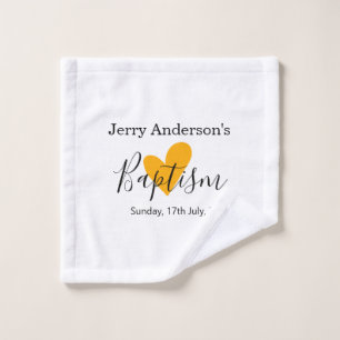 Catholic baptism kids modern simple QR minimal Wash Cloth