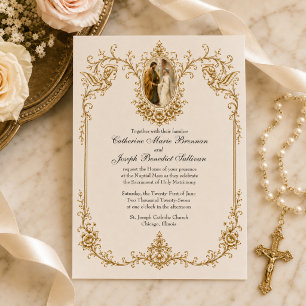 Catholic Betrothal of Mary and Joseph Wedding Invitation