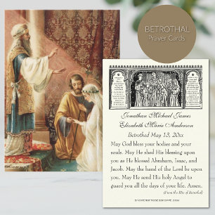 Catholic Betrothal Prayer Holy Card