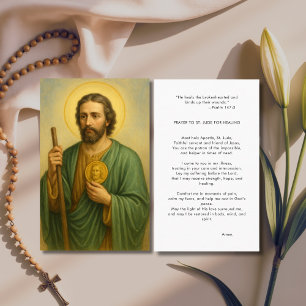 Catholic Bible St. Jude Photo Healing Prayer Card