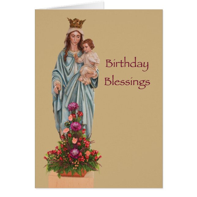 Catholic Birthday Blessings with Blessed Jesus (Front)
