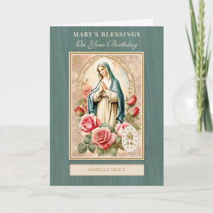 Catholic Birthday Celebration Virgin Mary Card