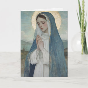Catholic Blessed Mary Religious Birthday Card