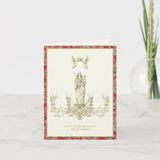 Catholic Blessed Virgin Mary Angels Religious Card