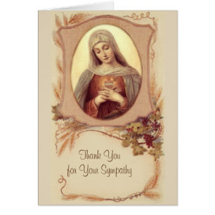 Catholic Blessed Virgin Mary Condolence Thank You