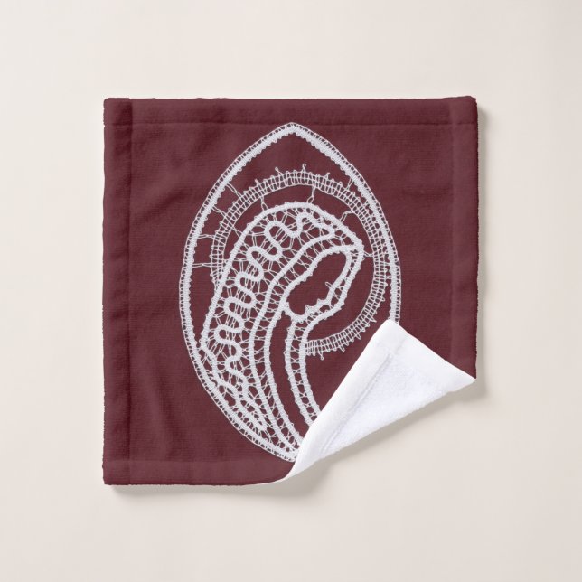 Catholic Blessed Virgin Mary, lace  Bath Towel Set (Wash Cloth)