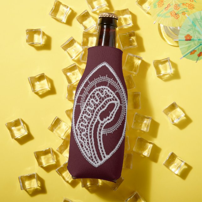 Catholic Blessed Virgin Mary, lace  Bottle Cooler (In Situ Summer)