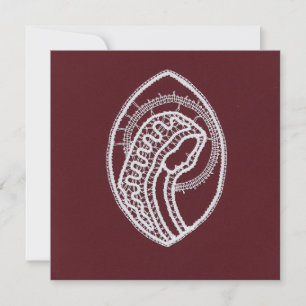 Catholic Blessed Virgin Mary, lace Card