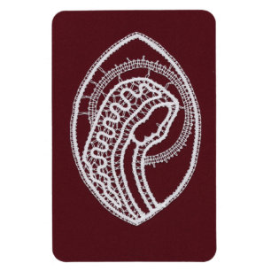 Catholic Blessed Virgin Mary, lace  Magnet
