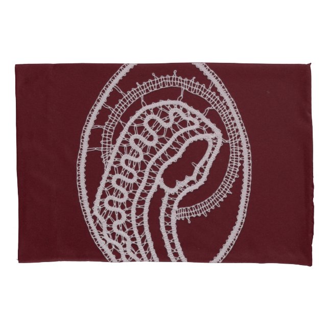 Catholic Blessed Virgin Mary, lace  Pillowcase (Front)