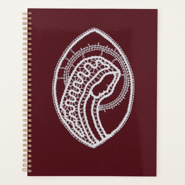 Catholic Blessed Virgin Mary, lace  Planner (Front)