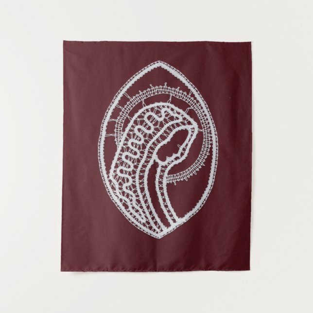 Catholic Blessed Virgin Mary, lace  Tapestry (Front)