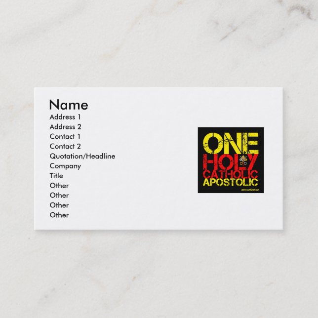 Catholic Business card (Front)