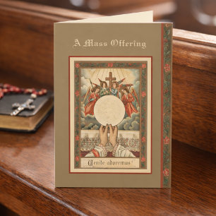 Catholic Christmas Mass Offering Card