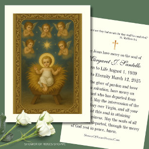 Catholic Christmas Memorial Funeral Prayer Card 