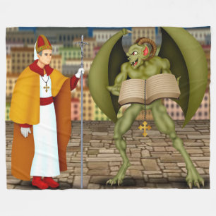 CATHOLIC CHURCH PERCIEVED AS EVIL FLEECE BLANKET